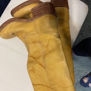 Frye leather campus boots - banana yellow